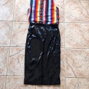Black sequin skirt